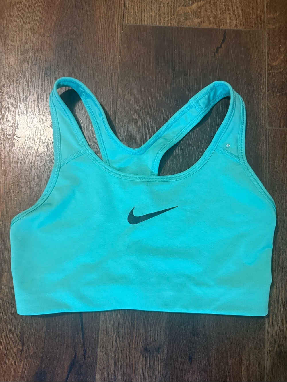Nike Women's Turquoise Racerback Sports Bra - Scoop Neck